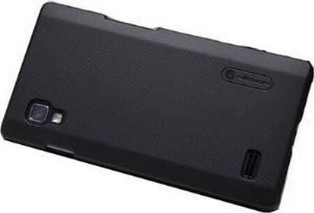 Nillkin Optimus L9 ile Uyumlu Sert Kauçuk Kılıf Siyah