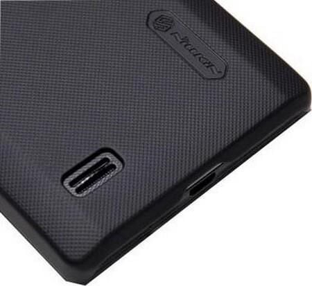 Nillkin Optimus L9 ile Uyumlu Sert Kauçuk Kılıf Siyah