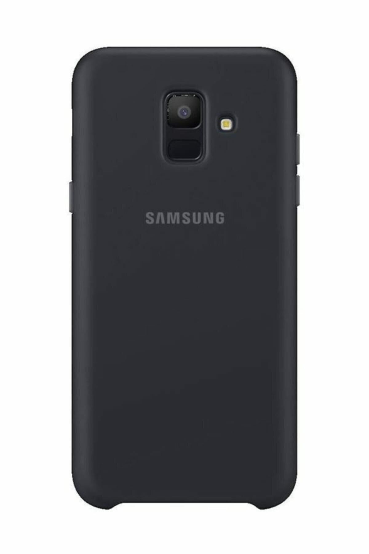 Galaxy A6 2018 ile Uyumlu Çift Katmanlı Arka Kapak Siyah EF-PA600CBEGWW