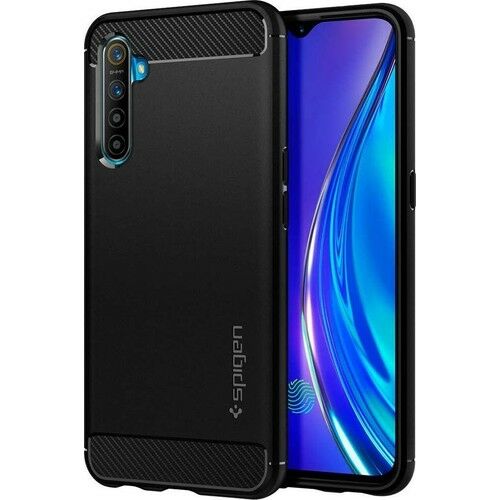 Spigen Realme XT ile Uyumlu Kılıf Rugged Armor Matte Black