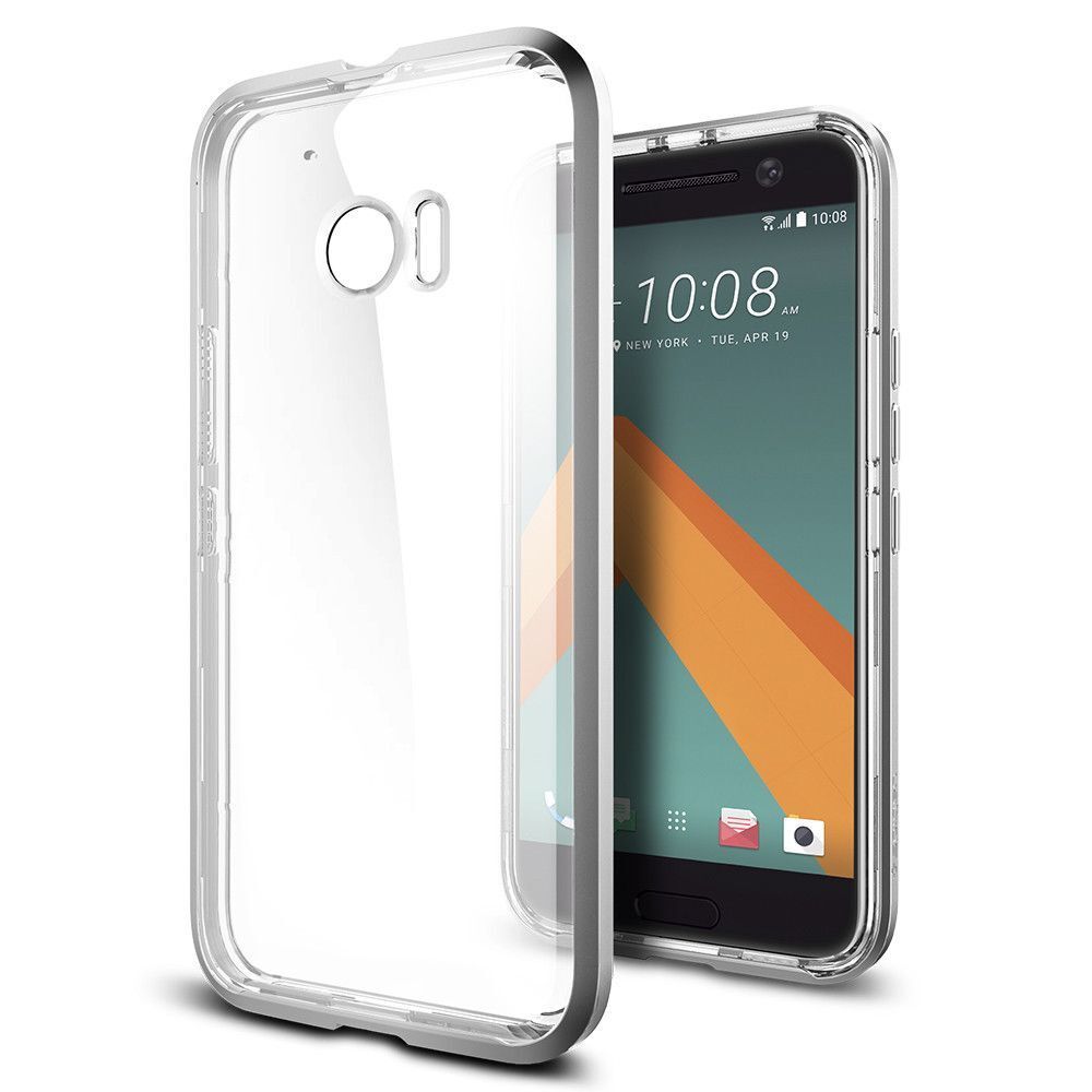 Spigen 10 ile Uyumlu Kılıf Neo Hybrid Crystal Satin Silver