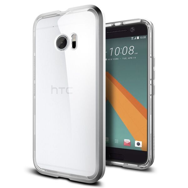 Spigen 10 ile Uyumlu Kılıf Neo Hybrid Crystal Satin Silver