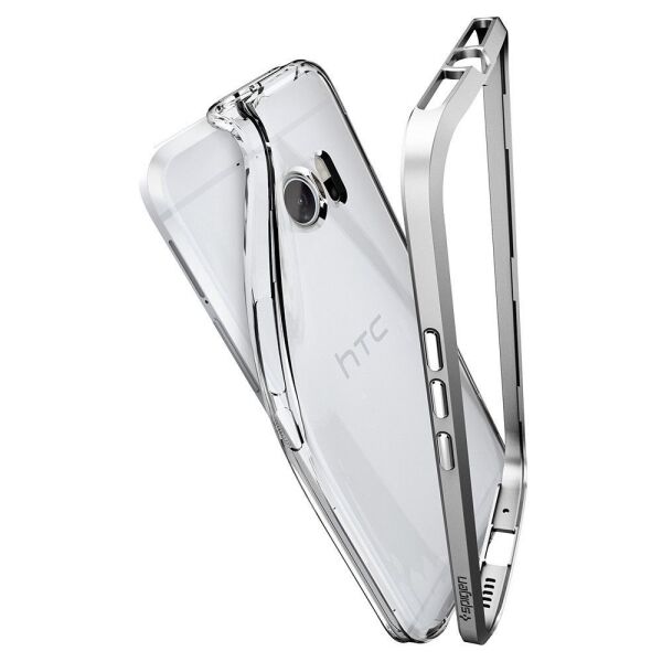 Spigen 10 ile Uyumlu Kılıf Neo Hybrid Crystal Satin Silver