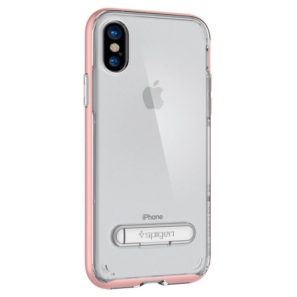 Spigen iPhone X ile Uyumlu Kılıf Crystal Hybrid Rose Gold