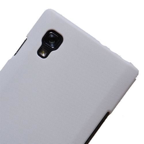 Nillkin Optimus L9 ile Uyumlu Sert Kauçuk Kılıf Beyaz