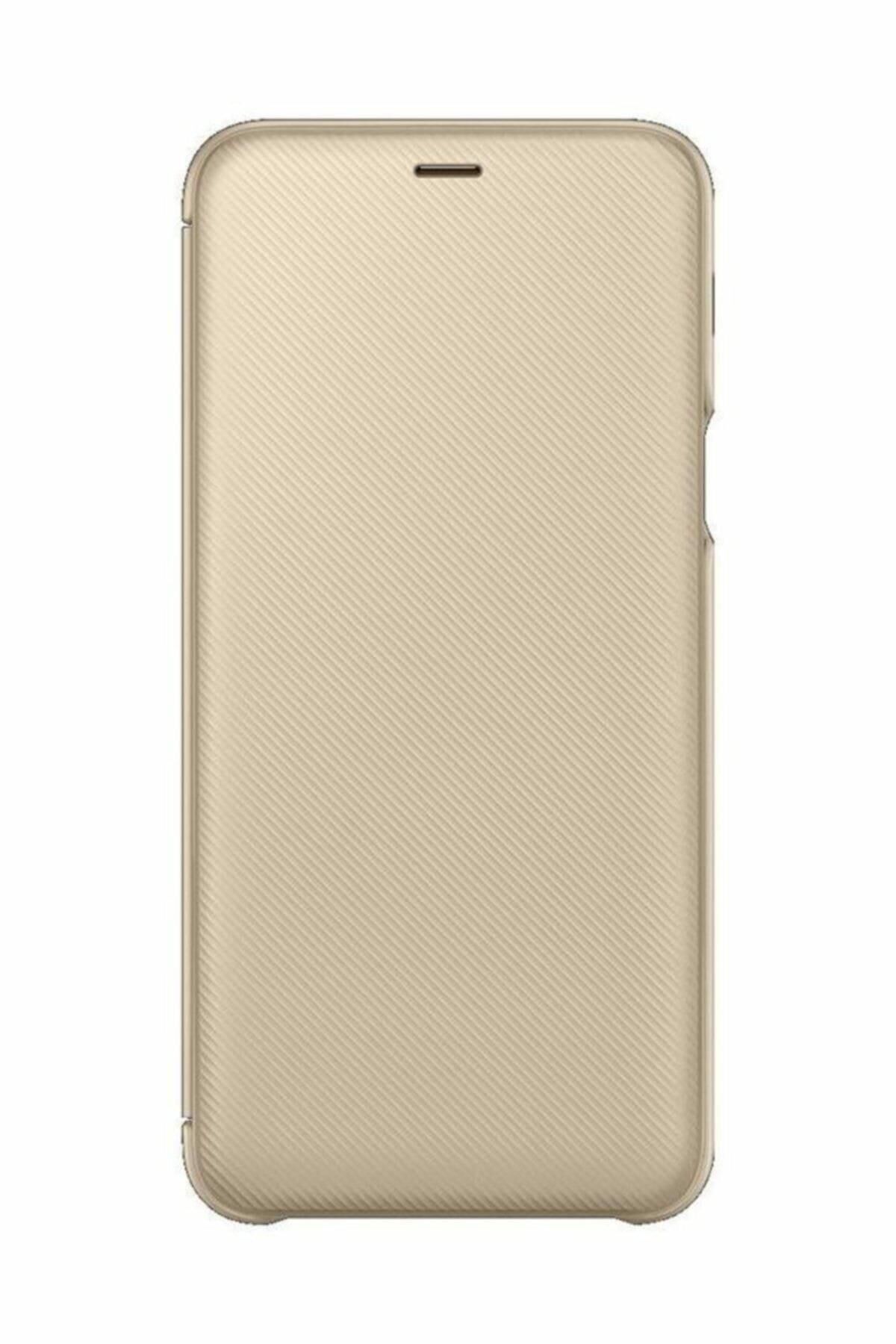 Galaxy A6+ (2018) ile Uyumlu Kapaklı Kılıf Altın EF-WA605CFEGWW