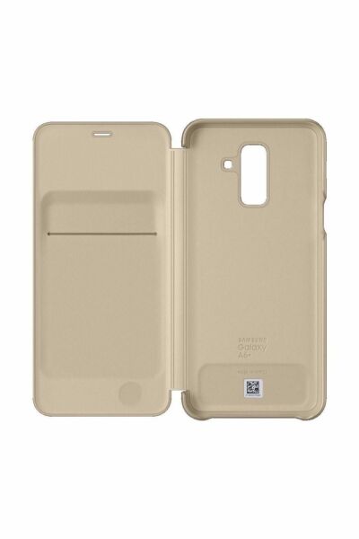Galaxy A6+ (2018) ile Uyumlu Kapaklı Kılıf Altın EF-WA605CFEGWW