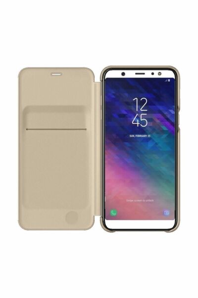 Galaxy A6+ (2018) ile Uyumlu Kapaklı Kılıf Altın EF-WA605CFEGWW