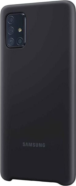 Galaxy A71 ile Uyumlu Silikon Kılıf Siyah EF-PA715TBEGWW