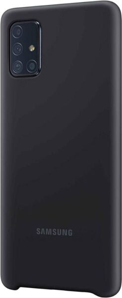 Galaxy A71 ile Uyumlu Silikon Kılıf Siyah EF-PA715TBEGWW