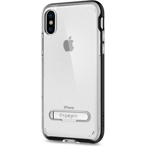 Spigen iPhone X ile Uyumlu Kılıf Crystal Hybrid Black