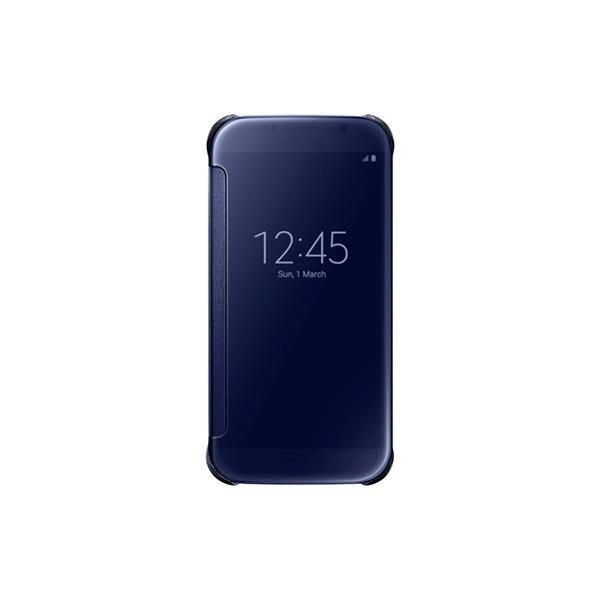 Galaxy S6 ile Uyumlu Clear View Cover Siyah EF-ZG920BBEGWW