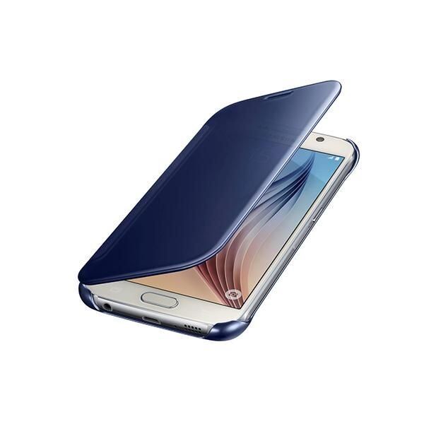 Galaxy S6 ile Uyumlu Clear View Cover Siyah EF-ZG920BBEGWW