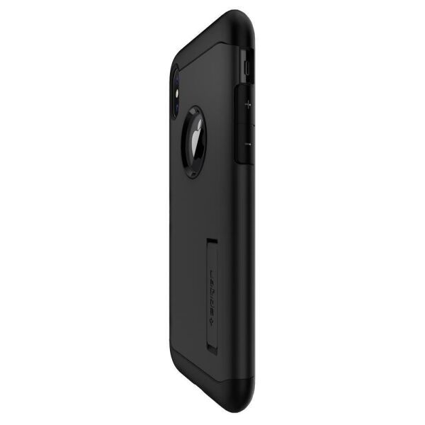 Spigen iPhone X ile Uyumlu Kılıf Slim Armor Black
