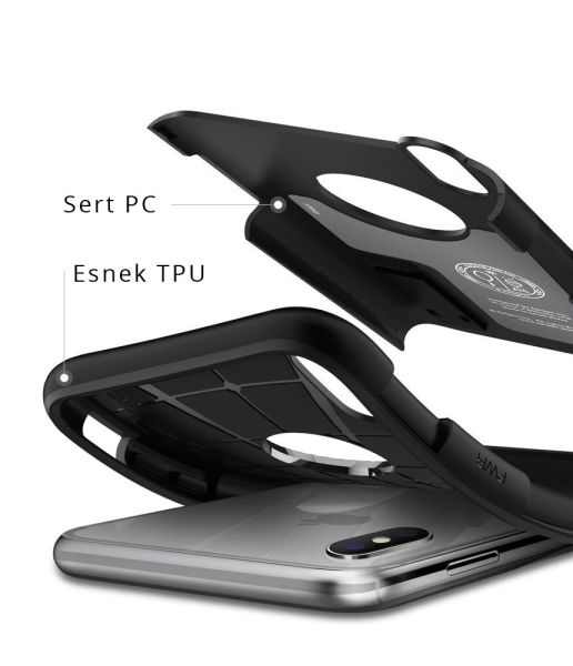 Spigen iPhone X ile Uyumlu Kılıf Slim Armor Black