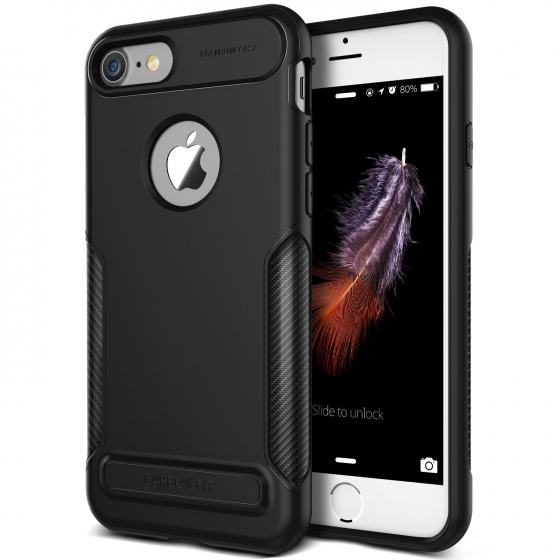 VRS Design iPhone 8 / 7 ile Uyumlu New Carbon Fit Kılıf Black