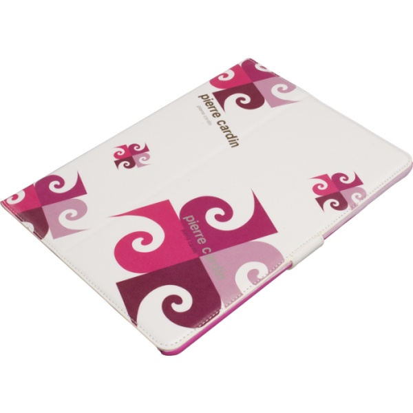 Pierre Cardin iPad 5/Air ile Uyumlu Suni Deri Tablet Kılıfı Pembe PCA-P02