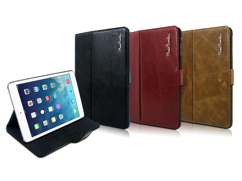 Pierre Cardin iPad 5/Air ile Uyumlu Deri Tablet Kılıf Siyah PCL-P07
