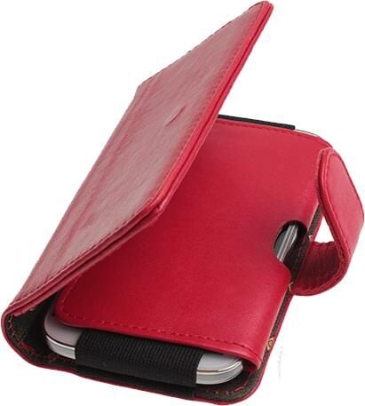 Optimus P760 L9 ile Uyumlu Yan Kapaklı Cüzdanlı Kart Bölmeli Deri Kılıf Kırmızı Renk