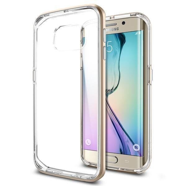 Spigen Galaxy S6 Edge ile Uyumlu Kılıf Neo Hybrid CC Champagne Gold