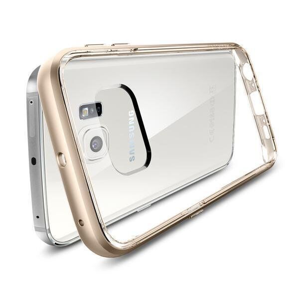 Spigen Galaxy S6 Edge ile Uyumlu Kılıf Neo Hybrid CC Champagne Gold