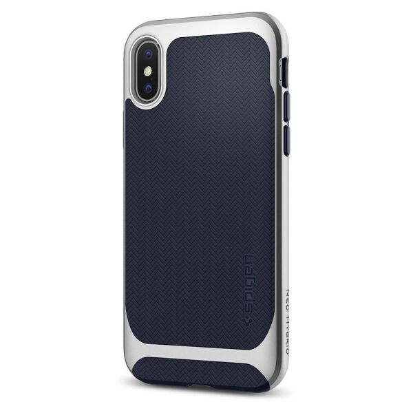 Spigen iPhone X ile Uyumlu Kılıf Neo Hybrid Satin Silver