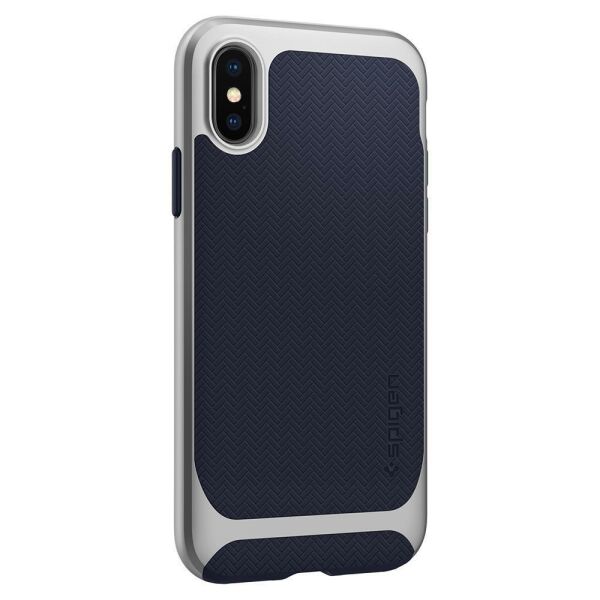 Spigen iPhone X ile Uyumlu Kılıf Neo Hybrid Satin Silver