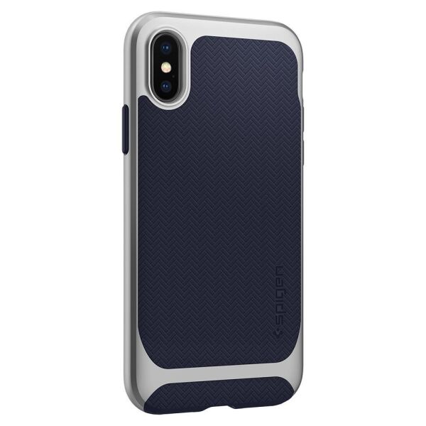 Spigen iPhone X ile Uyumlu Kılıf Neo Hybrid Satin Silver