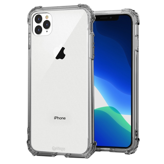 Blogy iPhone 11 Pro ile Uyumlu Crystal Fit Kılıf Smoke Black