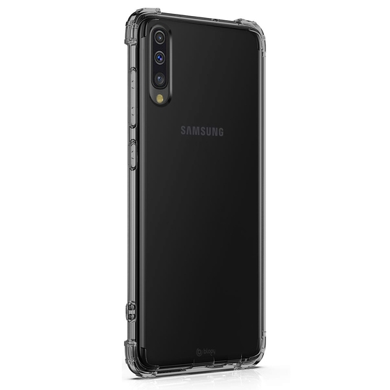 Blogy Galaxy A50 ile Uyumlu Crystal Fit Kılıf Smoke Black