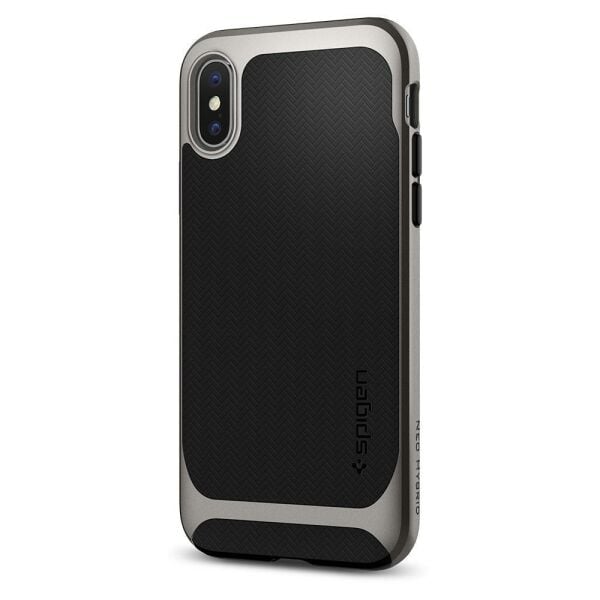 Spigen iPhone X ile Uyumlu Kılıf Neo Hybrid Gunmetal