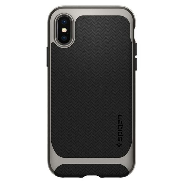 Spigen iPhone X ile Uyumlu Kılıf Neo Hybrid Gunmetal