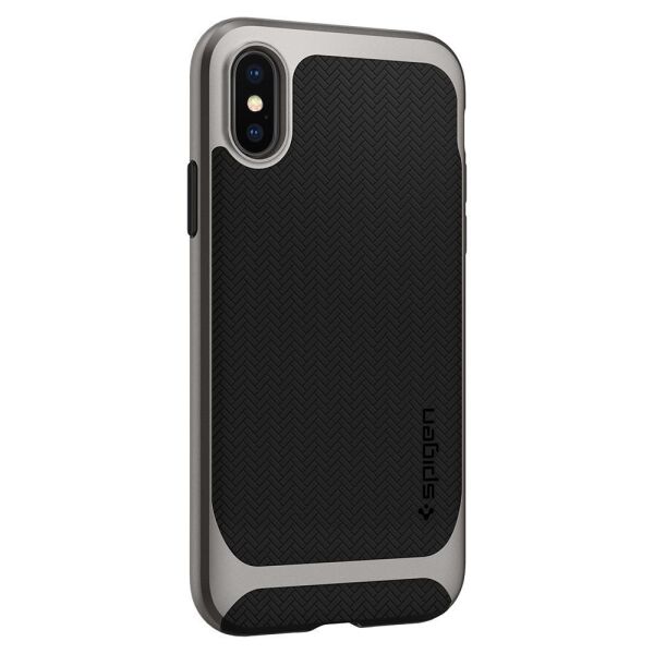 Spigen iPhone X ile Uyumlu Kılıf Neo Hybrid Gunmetal