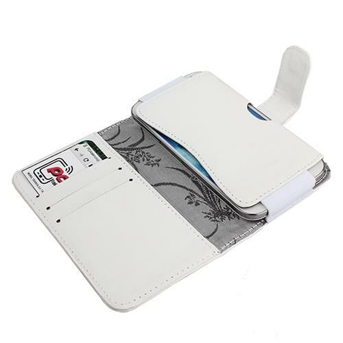 Optimus 4X HD P880 ile Uyumlu Yan Kapaklı Cüzdanlı Kart Bölmeli Deri Kılıf Beyaz Renk
