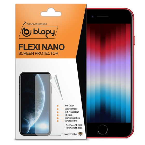 Blogy Flexi Nano iPhone Se 2020 ile Uyumlu Ekran Koruyucu
