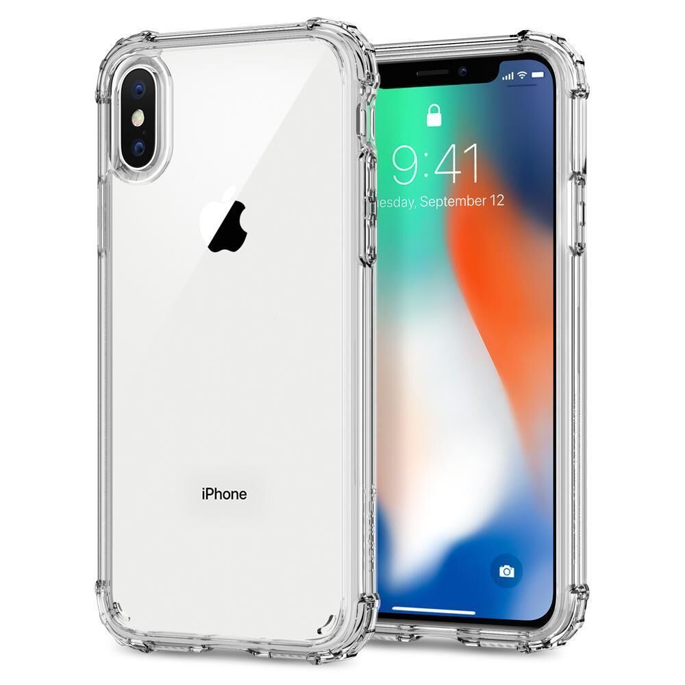 Spigen iPhone X ile Uyumlu Kılıf Crystal Shell Crystal Clear