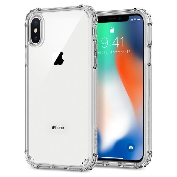 Spigen iPhone X ile Uyumlu Kılıf Crystal Shell Crystal Clear