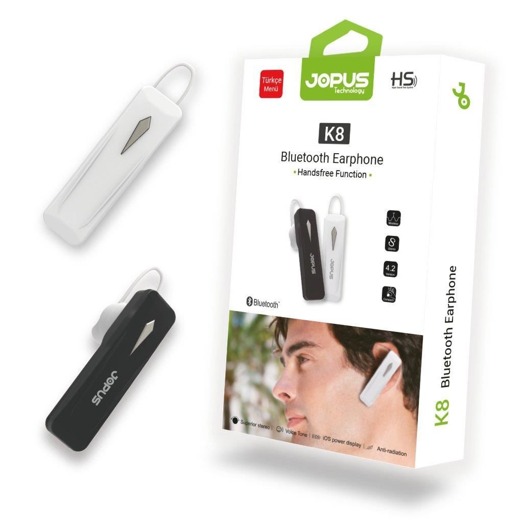 Jopus K8 Bluetooth Kulaklık Beyaz