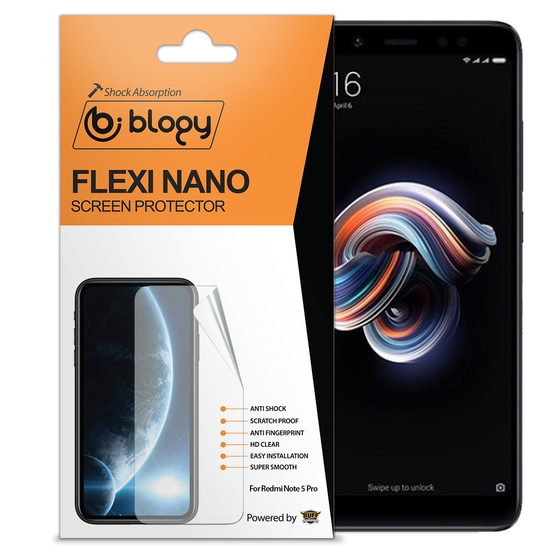 Blogy Redmi Note 5 Pro ile Uyumlu Flexi Nano Ekran Koruyucu