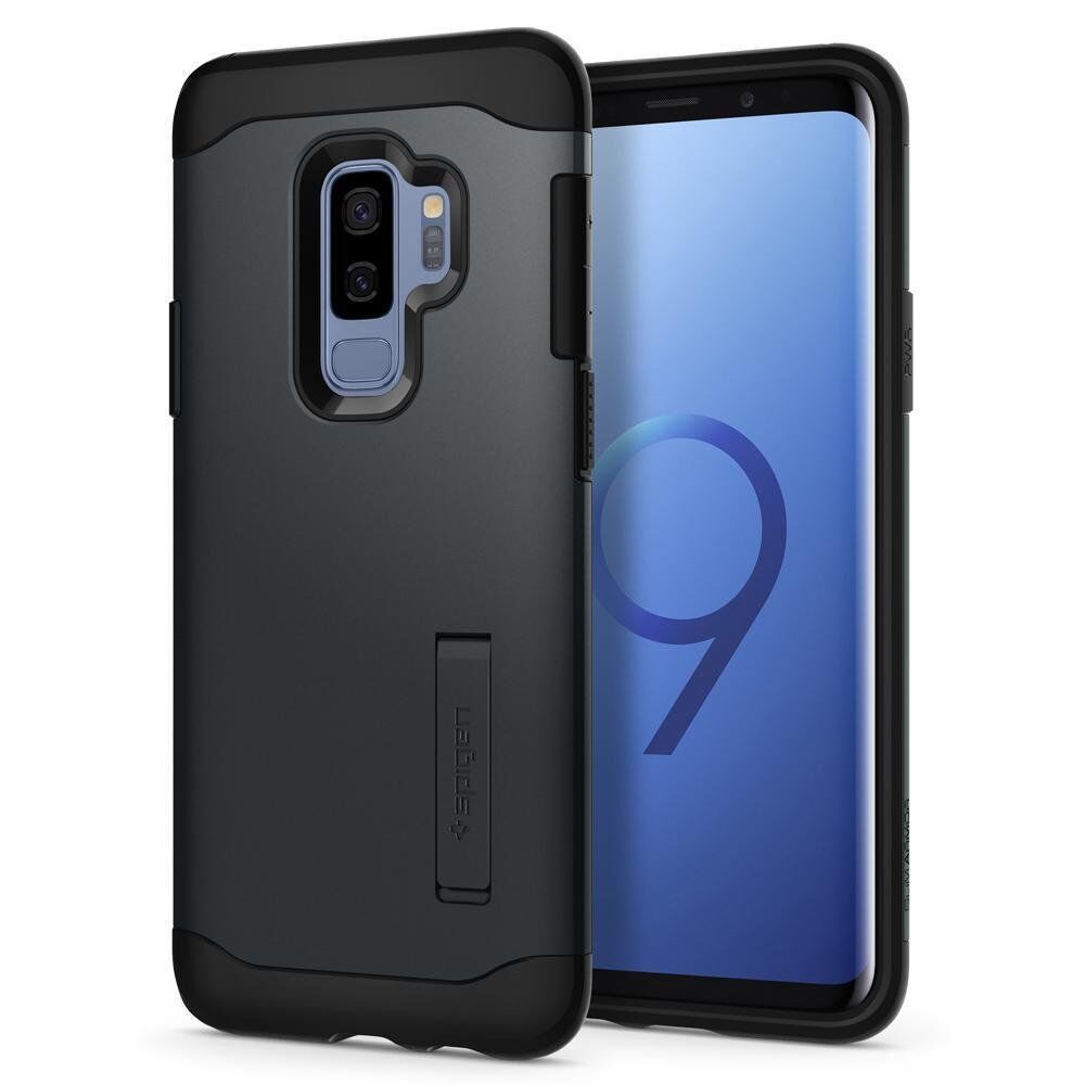 Spigen Galaxy S9 Plus ile Uyumlu Kılıf Slim Armor Metal Slate
