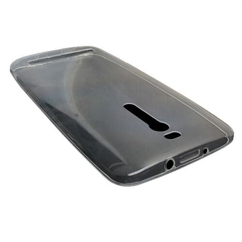 Zenfone 2 ile Uyumlu Kılıf 0.2mm Şeffaf Silikon Beyaz