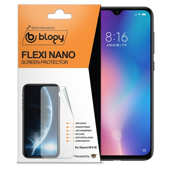 Blogy Mi 9 SE ile Uyumlu Flexi Nano Ekran Koruyucu