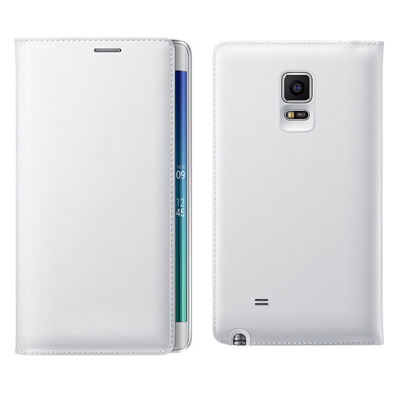 Galaxy Note Edge ile Uyumlu Kılıf Flip Cover Beyaz