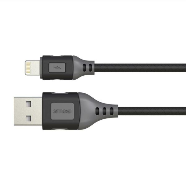 Simex iPhone Lightning Data Kablosu SPK-09 Flexi 1mt Siyah