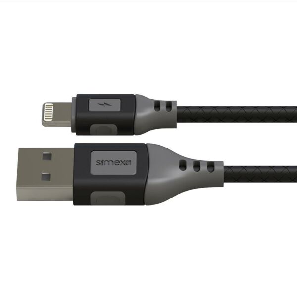 Simex iPhone Lightning Data Kablosu SPK-09 Flexi 1mt Siyah