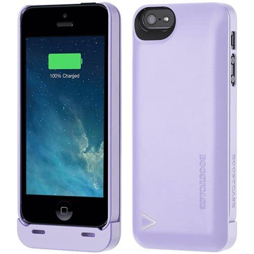 Boostcase iPhone SE/5S/5 2200 ile Uyumlu mAh Şarjlı Kılıf Lila