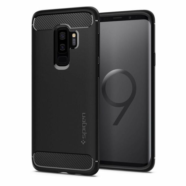 Spigen Galaxy S9 Plus ile Uyumlu Kılıf Rugged Armor