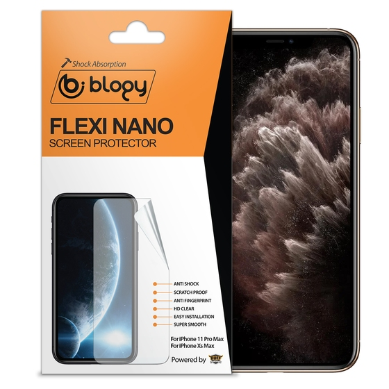 Blogy iPhone 11 Pro Max / Xs Max ile Uyumlu Flexi Nano Ekran Koruyucu