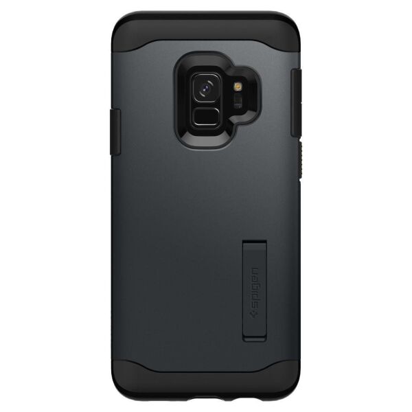 Spigen Galaxy S9 ile Uyumlu Kılıf Slim Armor Metal Slate