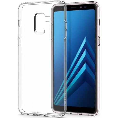 Spigen Galaxy A8 Plus (2018) ile Uyumlu Kılıf Liquid Crystal 4 Tarafı Koruma Crystal Clear